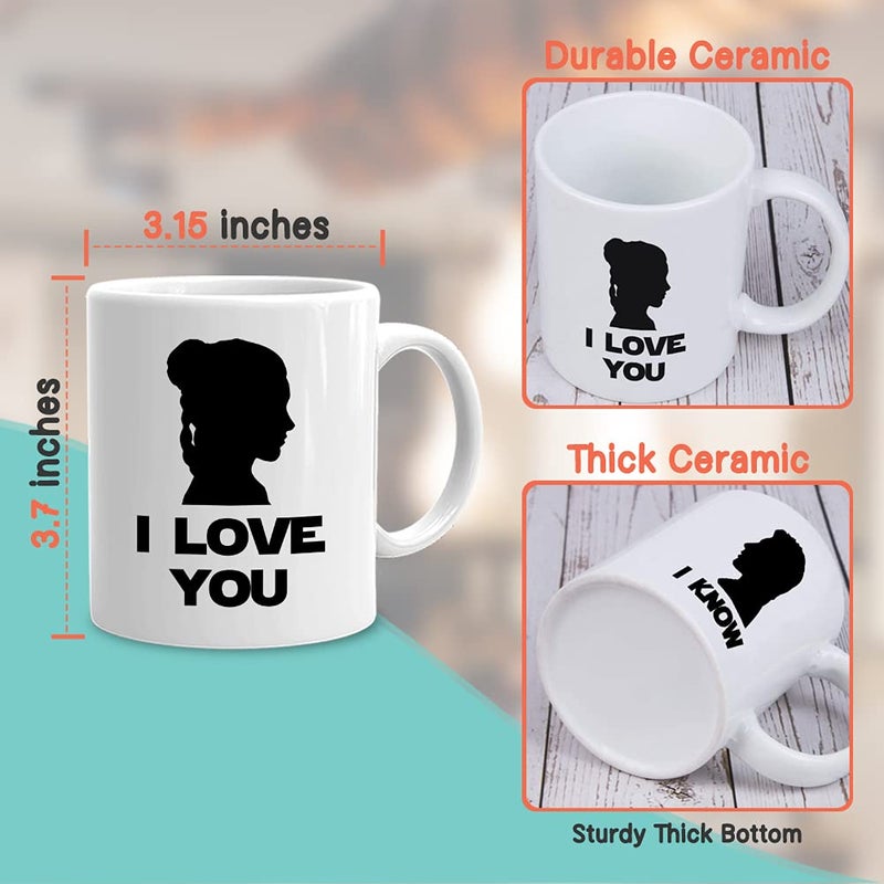 Bubble Hugs Couple Coffee Mug 11 oz White, i love you i know Relationship Lovers Partner - Image 4